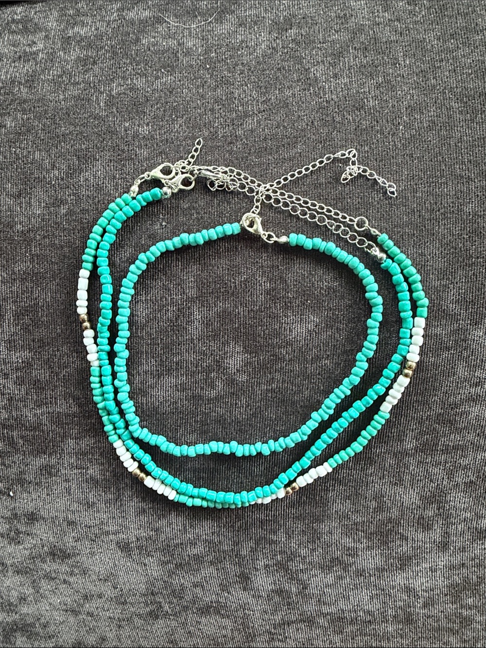 3 Turquoise Choker Necklaces